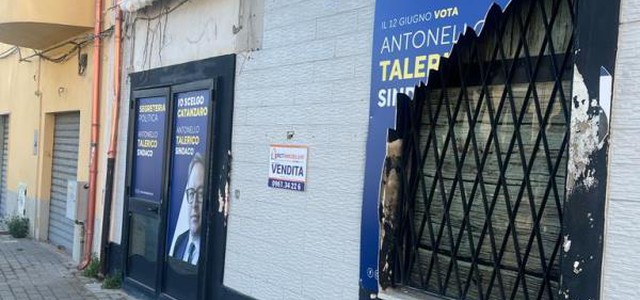 Catanzaro, vandalizzata la segreteria politica di Talerico nel quartiere Lido