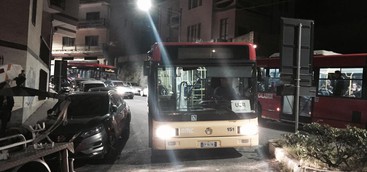 Catanzaro-  4 BUS  bloccano il traffico