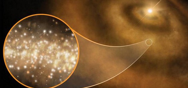 Polvere di diamante brilla nella Via Lattea