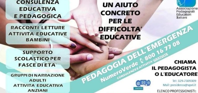 PROCOPI E CONCOLINO: “IL COMUNE ADERISCE AL PROGETTO PEDAGOGIA DELL’EMERGENZA COVID-19 A SUPPORTO DELLE FAMIGIE”