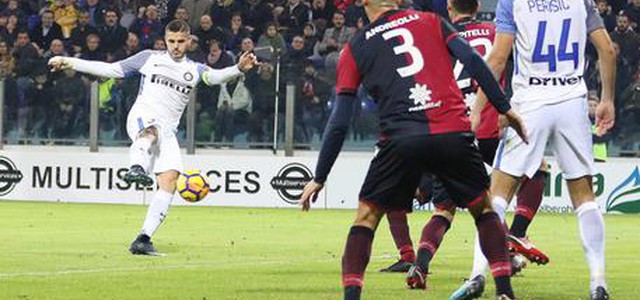 Serie A, Cagliari Inter 1-3, doppietta Icardi vale il primato per una notte