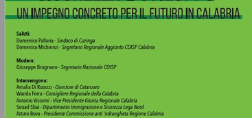 Curinga - Sicurezza e Ssviluppo - Un impegno concreto per il futuro della Calabria- COISP