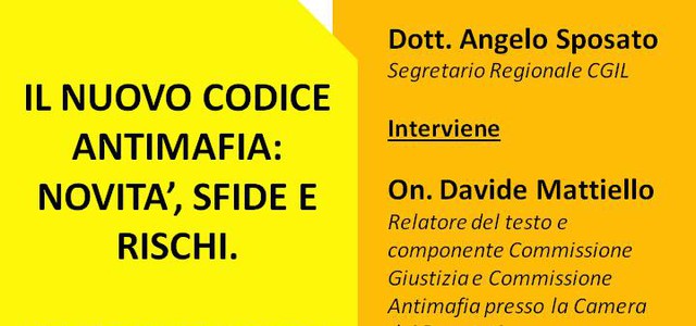 Riforma del codice antimafia, incontro di Libera