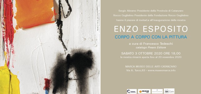 Enzo Esposito “Corpo a Corpo con la pittura”, oggi l'inaugurazione al Museo Marca di Catanzaro