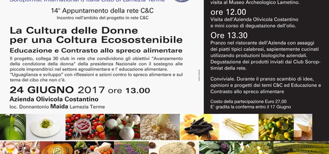 Soroptimist: promuovere le eccellenze nazionali e combattere gli sprechi alimentari