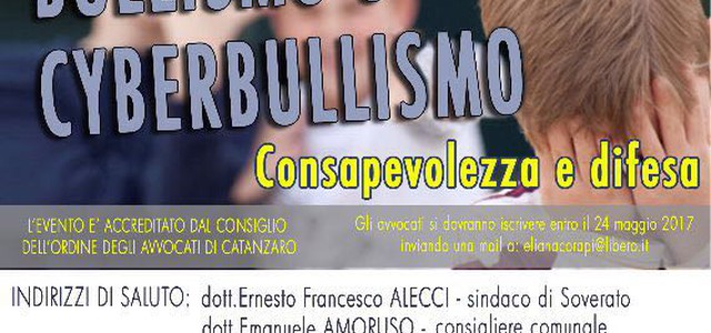 Bullismo e cyber bullismo: consapevolezza e difesa, convegno e dibattito a Soverato