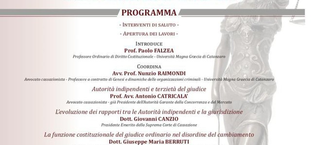 VENERDI 28 GIUGNO ALL’UMG IL CONVEGNO DAL TITOLO “LA TUTELA DEI DIRITTI TRA GIURISDIZIONE E AUTORITA’ INDIPENDENTI”