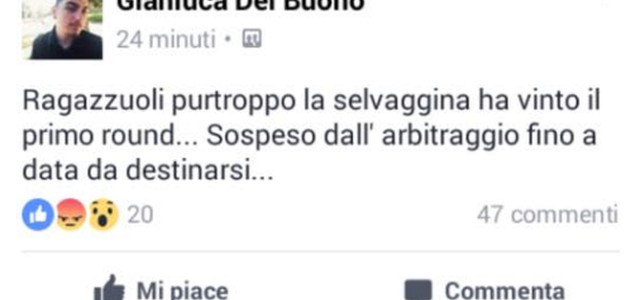 Arbitro catanzarese sospeso per un post denunciato da Selvaggia Lucarelli, lei accusa: "Sessista"