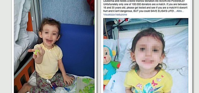 Il web si mobilita per una bimba leucemica, già trovati i donatori