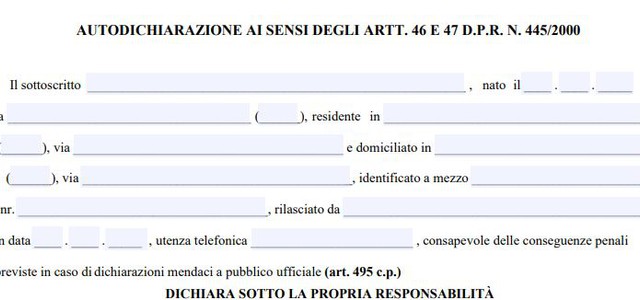 Fase 2, ecco la nuova autocertificazione per spostamenti fuori regione