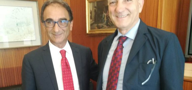 IL SINDACO ABRAMO HA RICEVUTO LA VISITA DEL NUOVO COMANDANTE DEI VIGILI DEL FUOCO FRANCO FALBO