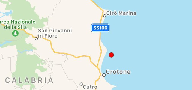 Terremoto a Crotone