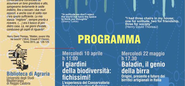 AgrariaUniRC| RETI: dal 10 aprile inizia un ciclo di seminari promosso dalla Biblioteca di Agraria della  Mediterranea di Reggio Calabria.
