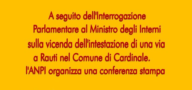 Conferenza stampa Anpi a Cardinale