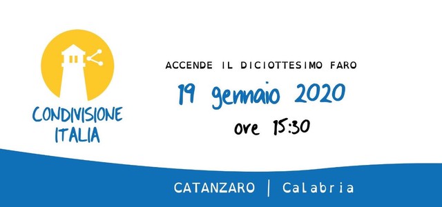 Condivisione Italia accende il faro a Catanzaro: oggi al Centro polivalente presentazione del nuovo progetto culturale