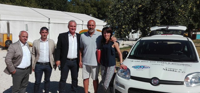 Consegnata Fiat Panda che il Centro Due Mari e il Comune di Maida hanno donato ad Amatrice