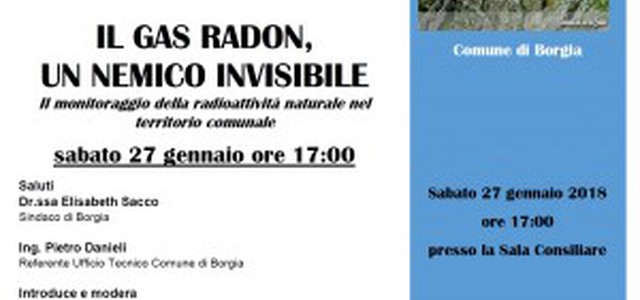 Radon: Arpacal presenta a Borgia la campagna di monitoraggio