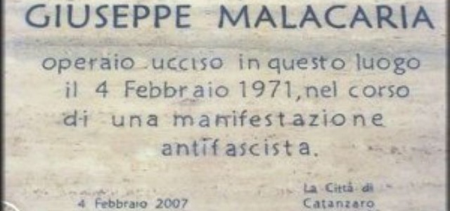 Catanzaro, lunedì in piazza nel ricordo di Giuseppe Malacaria