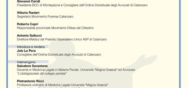 Convegno formativo del Movimento Forense il 12 aprile sulla responsabilità medica