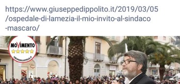 Il post di Giuseppe D'Ippolito (M5S) che scatena la polemica, Riccio: "La sanità non è un derby calcistico"