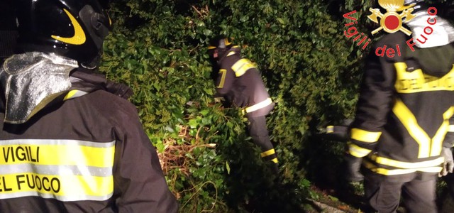 Frana sulla SS 109 nel Catanzarese, intervento dei Vigili del Fuoco