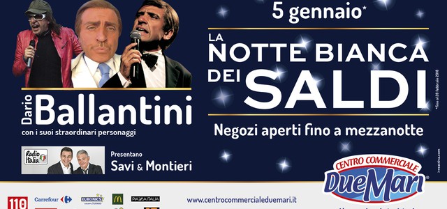 Il 5 gennaio Notte Bianca Al Centro Commerciale Due Mari