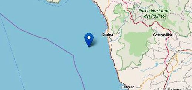 Terremoti, scossa di magnitudo 3.7 nella Costa Calabra nord occidentale
