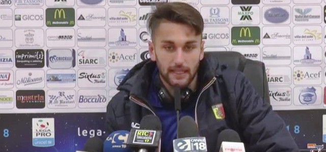Catanzaro-Fondi 1-0, Maita: "Dedico gol alla mia famiglia e alla mia ragazza" (VIDEO)