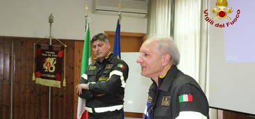 Cambio della guardia alla sede centrale Vigili del Fuoco