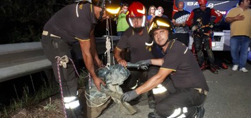 Secca il Lago Angitola ed emerge una statua in bronzo
