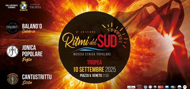 Tropea accoglie la sesta edizione di “Ritmi del Sud”: musica popolare, identità e innovazione in un evento di rilievo nazionale e internazionale