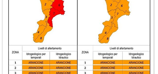 Maltempo, allerta rossa su Catanzaro e provincia fino alle 24. Domani allerta arancione