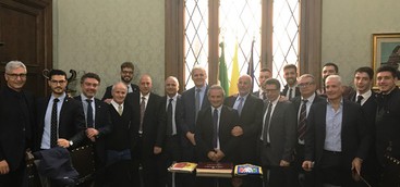 A Palazzo De Nobili il presidente dell’associazione italiana arbitri Marcello Nicchi
