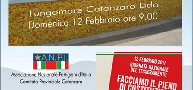Domenica 12 Febbraio 2017 la Giornata Nazionale del Tesseramento Anpi