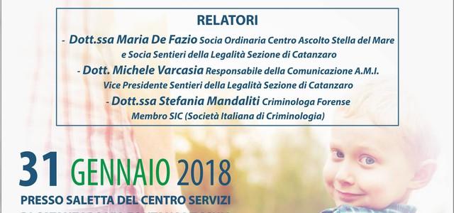 Pedofilia e Abuso Minorile, due giornate di formazione