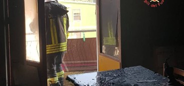 Abitazione in fiamme a Nocera Terinese 