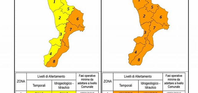 Forti temporali in arrivo, maltempo sulla Calabria: allerta arancione
