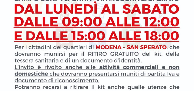 Avvio consegne contenitori raccolta differenziata nei quartieri Modena e San Sperato