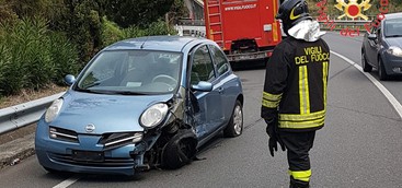 Testacoda a Catanzaro, ferito il  conducente