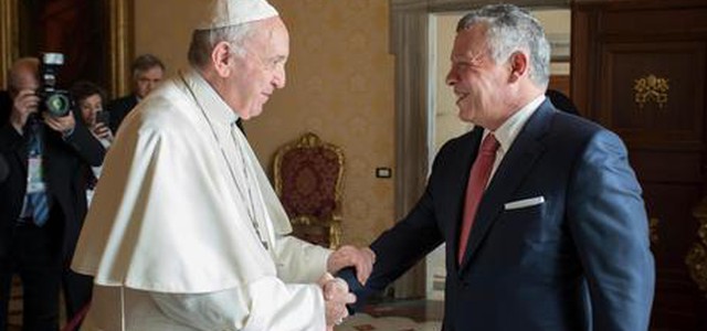 Gerusalemme, Papa vede Re di Giordania