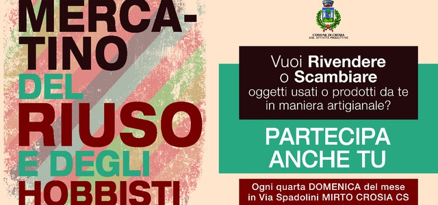 PARTE IL MERCATINO DEL RIUSO E DELL’HOBBISTICA