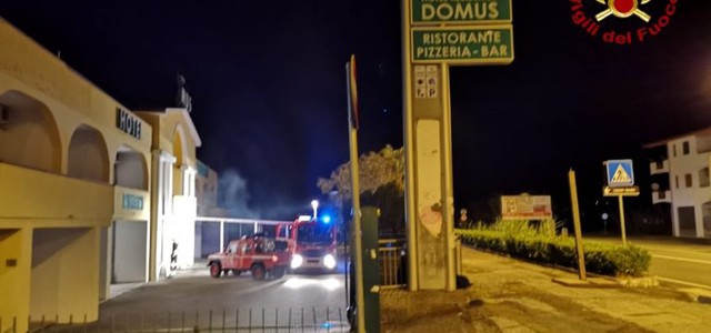 Incendio nella notte in un hotel