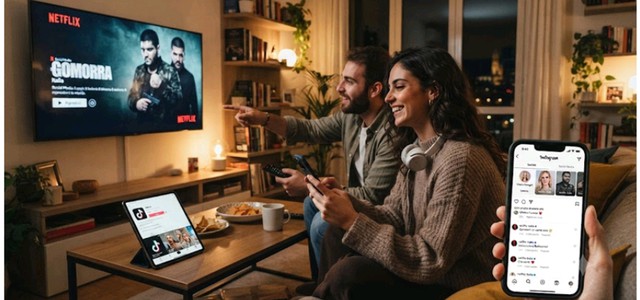 Non è più solo TV: il nuovo intrattenimento degli italiani ha il volto di streaming e social