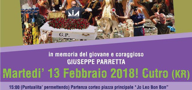 Una tela simbolo di pace per il Carnevale in memoria di Giuseppe Parretta