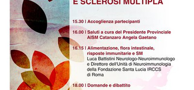 Alimentazione e sclerosi multipla al convegno Aism di Catanzaro