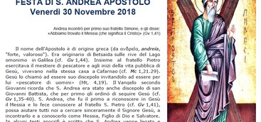 Curinga - Oggi inizia la novena di Sant' Andrea: Guarda il programma delle funzioni religiose ...