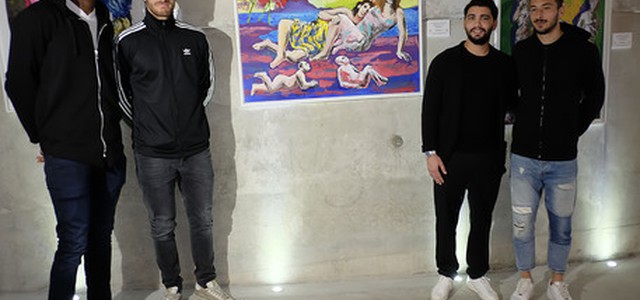 Visita giocatori Crotone mostra Dario Fo