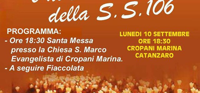 Una Fiaccolata per Raffaele Gnutti e per tutte le vittime della S.S.106