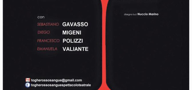 "Toghe rosso sangue" ispirato al libro del giornalista Leporace oggi al teatro Grandinetti