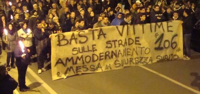 Basta vittime denuncia l’inutile e dannoso piano di interventi previsto sulla S.S.106